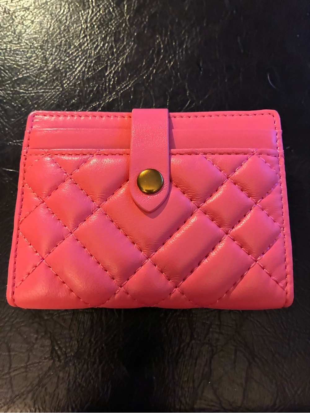 Kurt Geiger Quilted Pink Cardholder Wallet
